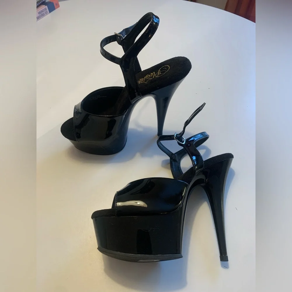 Pleaser Black Platform Heels - Picture 2 of 5